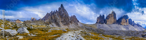 Tre Cime di Lavaredo, Dolomites, Italy, panorama