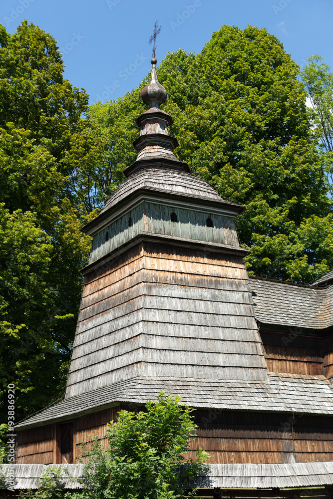 Old wooden Orthodox church in Bartne, Beskids, Poland Old wooden Orthodox church in Bartne, Beskids, Poland