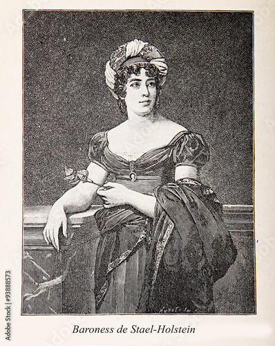 Canvas-taulu Baroness Anne Louise Germaine de Stael-Holstein ( Madame de Stael), Napoleonic e