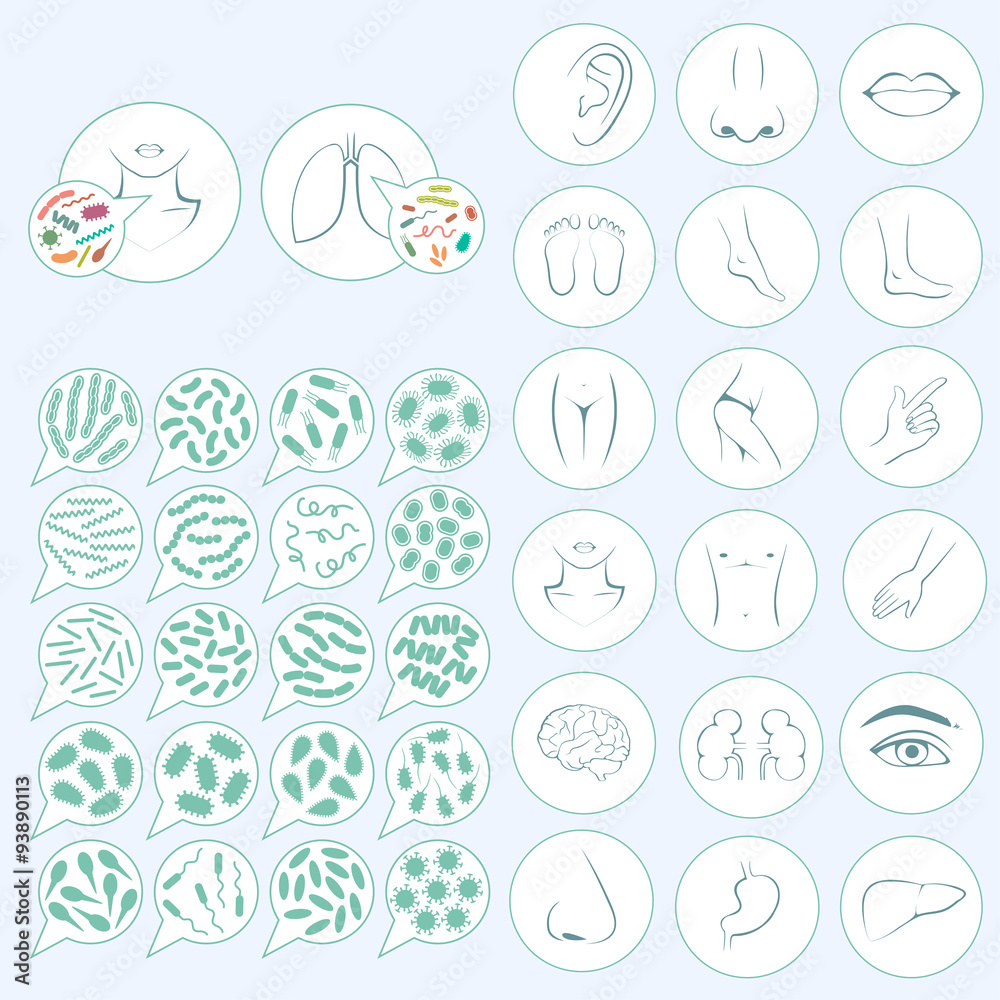 bacteria, virus infection, disease illustration bacteria, virus infection, disease illustration