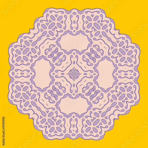 Vintage paper snowflake greeting card