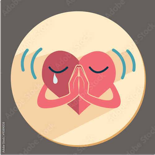 heart  a flat style