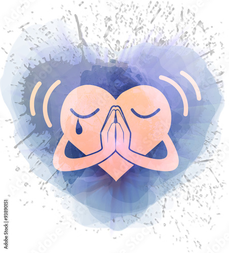 Icon heart that prays