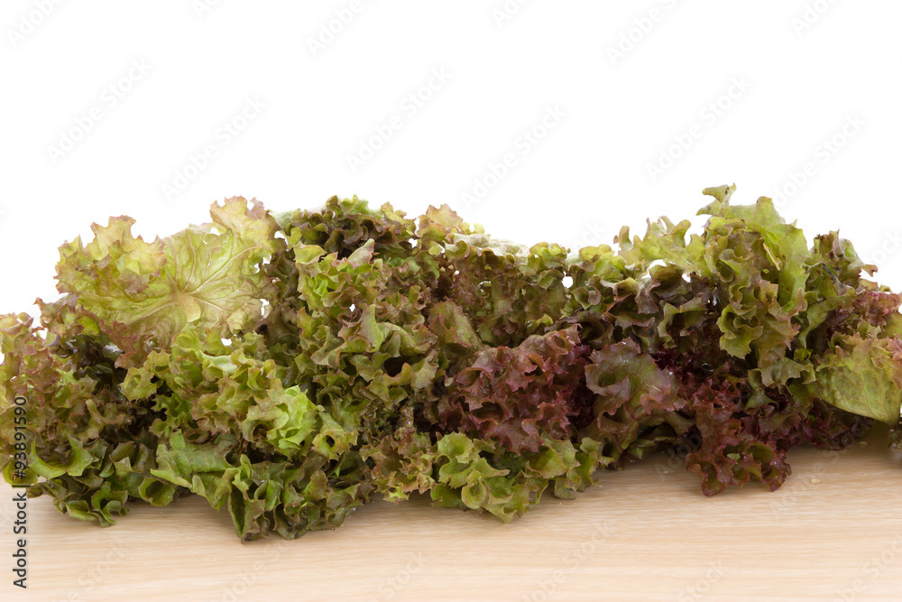 Lettuce salad on wood Lettuce salad on wood