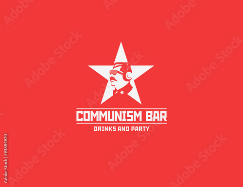 Communism style logo restaurant bar