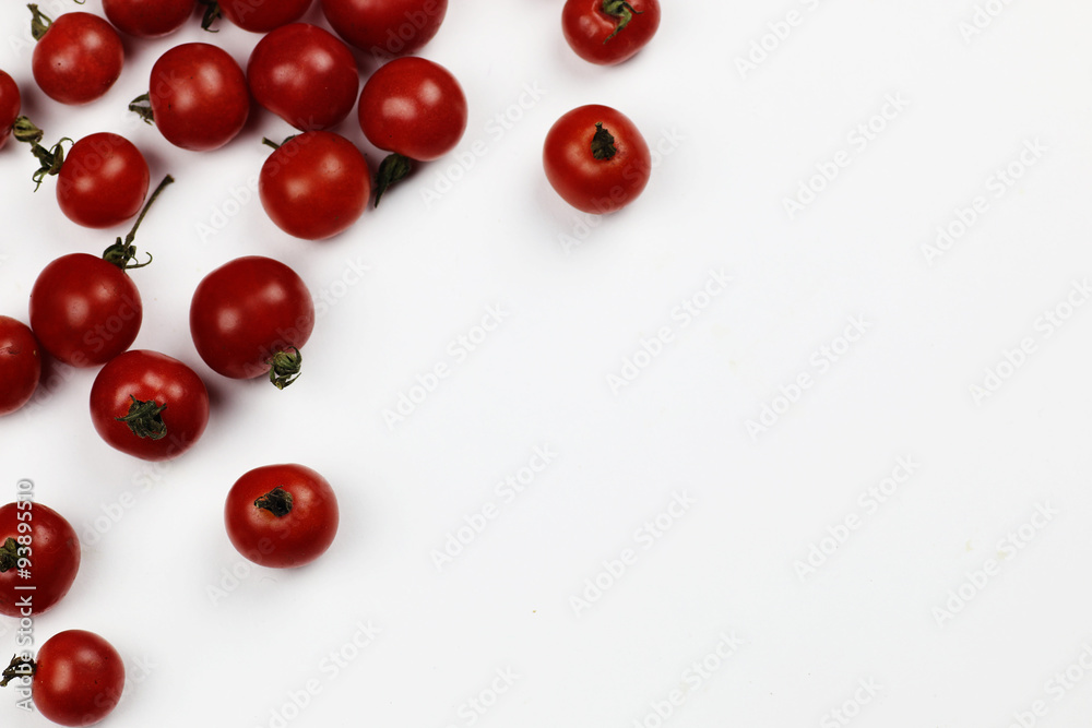 tomatoes on a white background