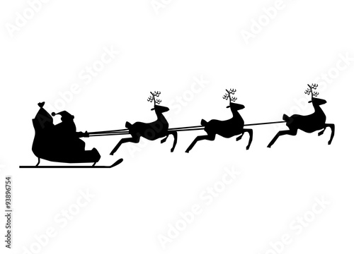 santa sleigh silhouette