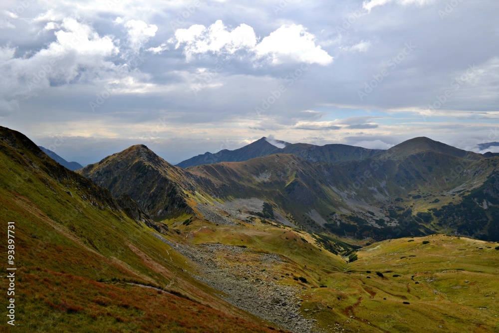Tatry,Widok z Gładkiej Przełęczy Tatry,Widok z Gładkiej Przełęczy