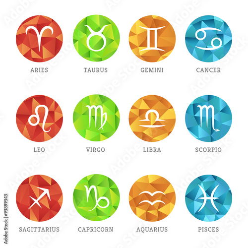 Zodiac symbols with triangle fill
