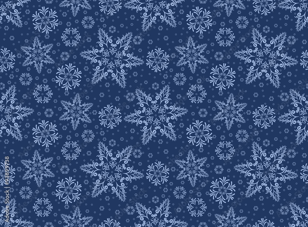 A seamless background with snowfall. A seamless background with snowfall.