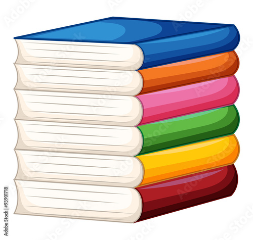Stack of colorful books