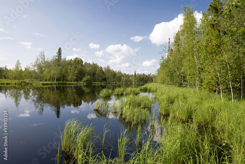 Scenic landscape of nature in Siberia photo