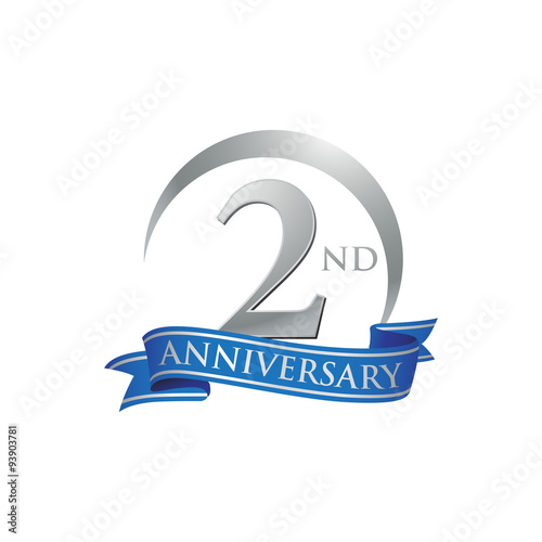 2nd anniversary ring logo blue ribbon