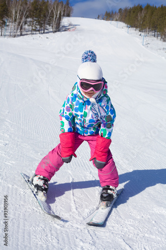 girl on ski