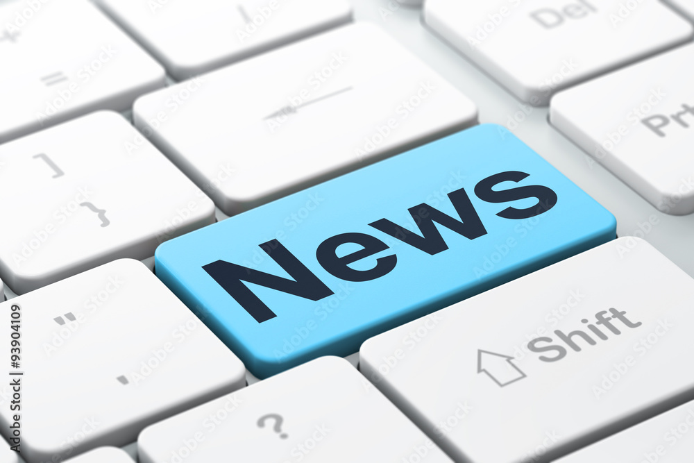 News concept: News on computer keyboard background News concept: News on computer keyboard background