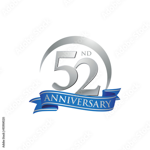 52nd anniversary ring logo blue ribbon photo