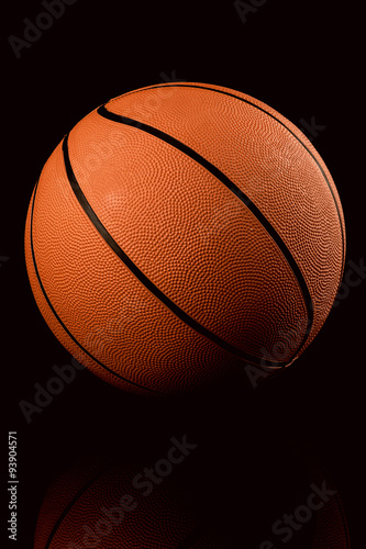 Basketball on black background