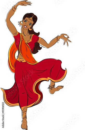 Beautiful girl dancer of Indian classical dance