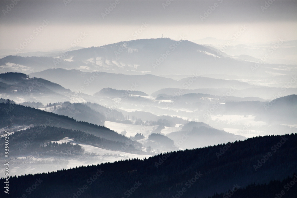 Winter mountain scenery