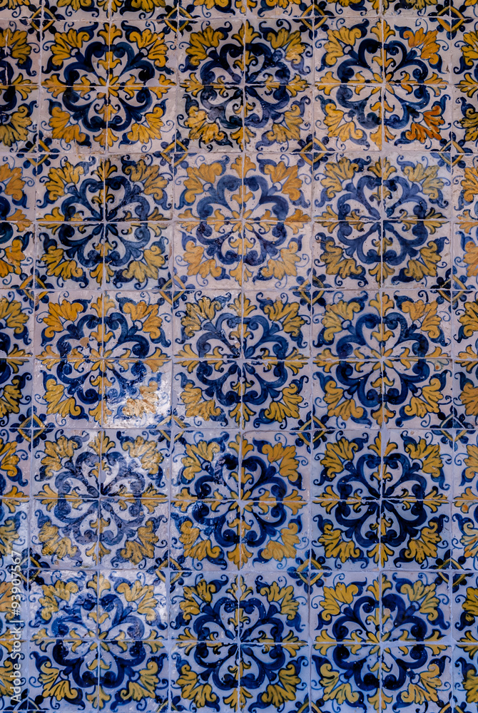 tiles mural in the palace of the Marquess of holy cross in Toledo, Spain