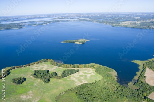 Aerial autumnal view of Mazury