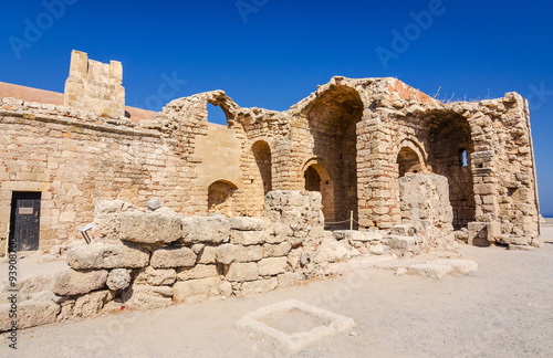 Side side of Church of Ayios Ioannis in Lindos