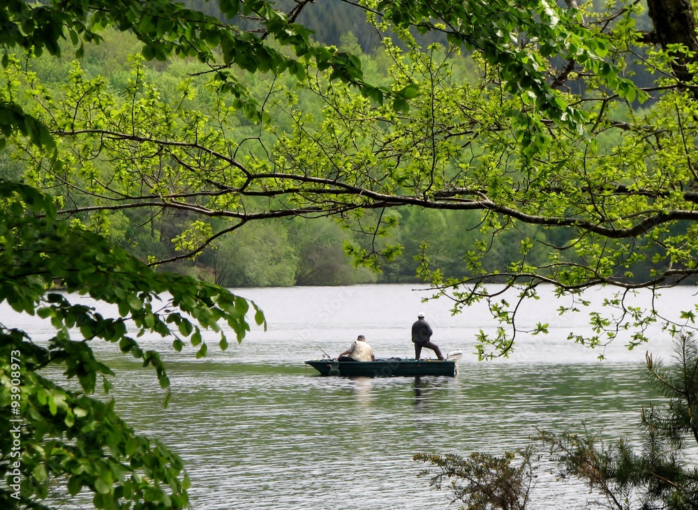 Pêche en barque