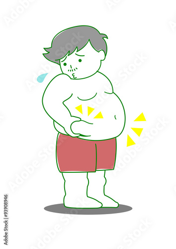 Obese man