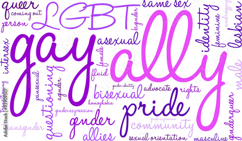 Ally LGBT Word Cloud