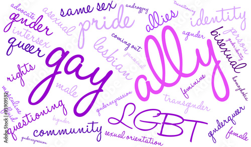 Ally LGBT Word Cloud