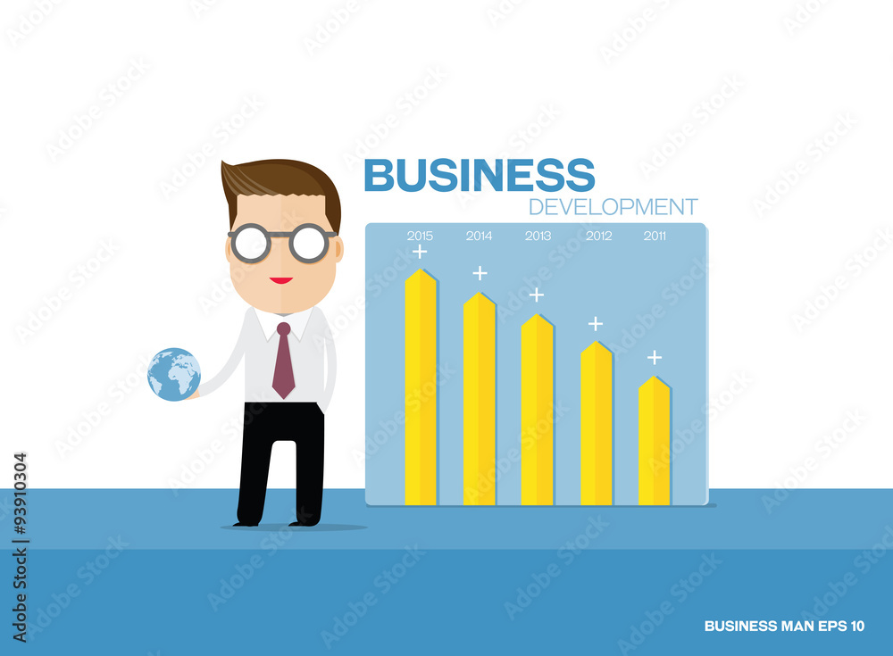 Business man cartoon character