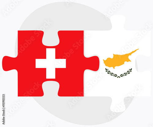 Switzerland and Republic of Cyprus Flags