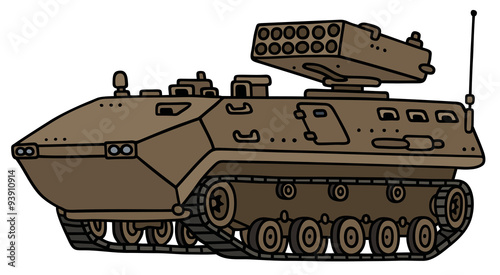 Track armoured vehicle / Hand drawing, not a real model