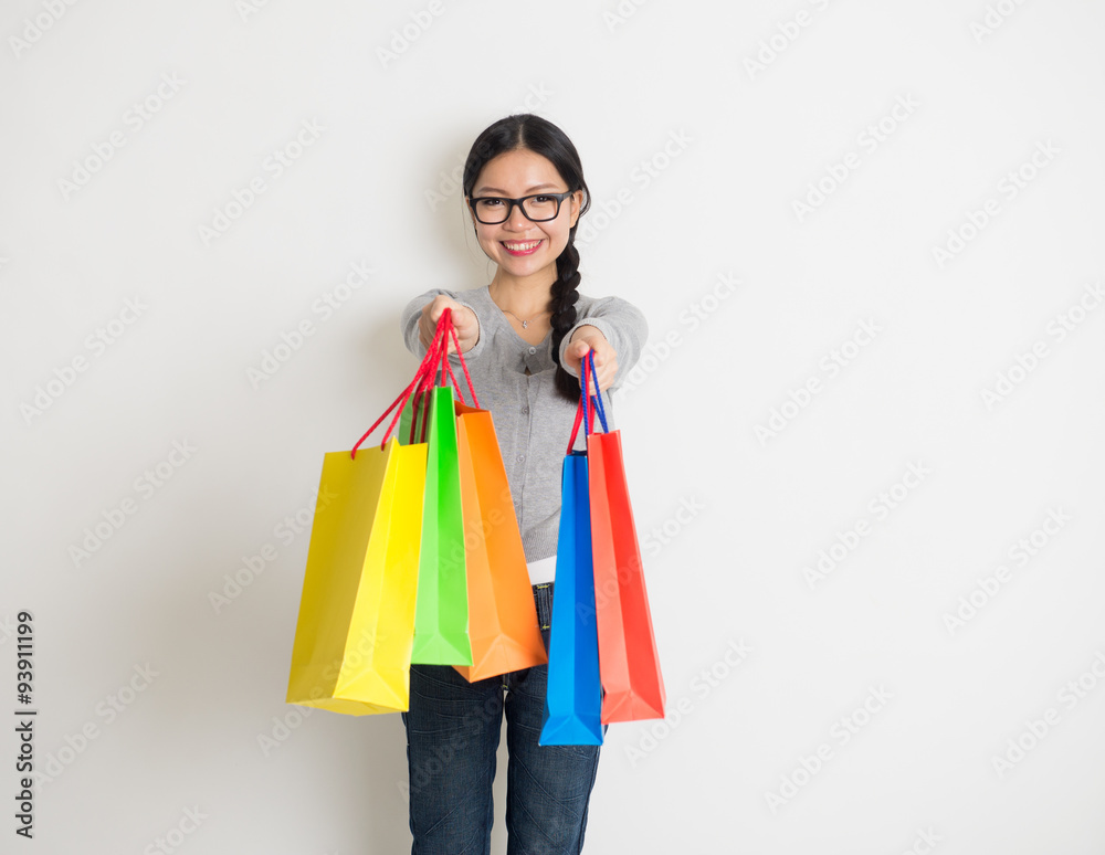 asian female shopping