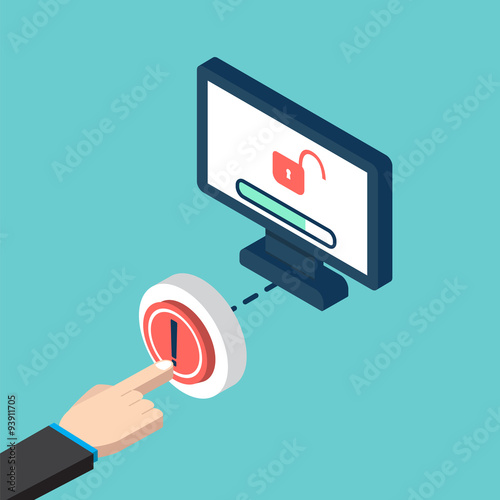 Vulnerability search decktop. Vulnerability search concept isome