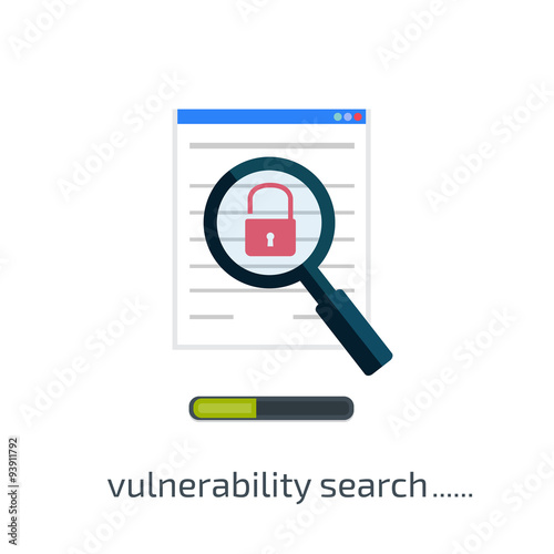 vulnerability search icon. Vector illustration