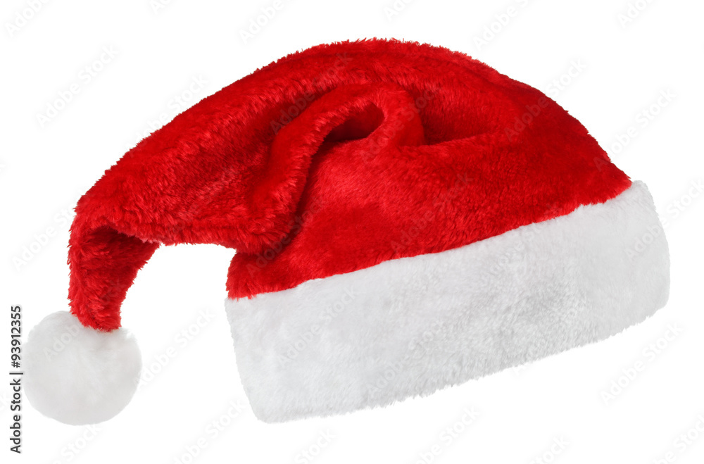 Santa Claus red hat isolated on white background Santa Claus red hat isolated on white background