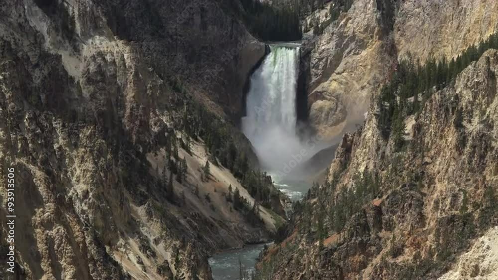 Yellowstone River Park beautiful Grand Canyon Lower Falls 4K Yellowstone River Park beautiful Grand Canyon Lower Falls 4K
