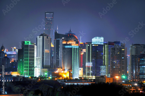 Shanghai skyline by night © Delphotostock