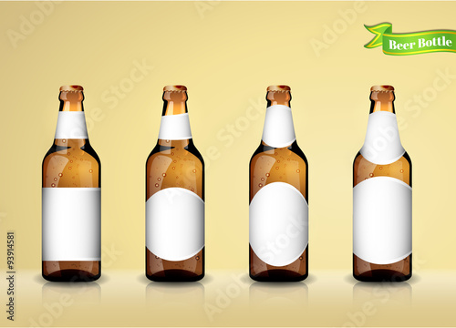 A vivid illustration of a beer bottle