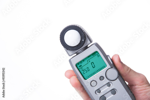 Canvas Print Hi end light meter isolated on white background
