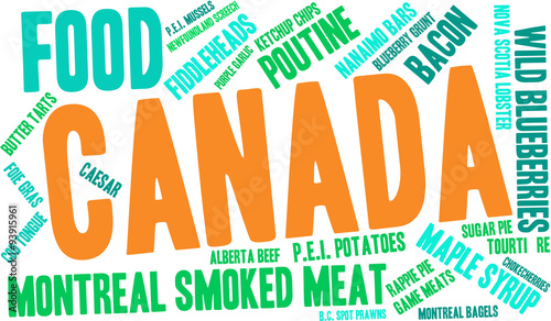 Canada Food Word Cloud