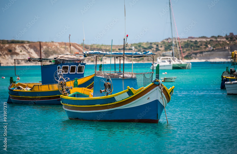 fishing boats near village of Marsaxlokk 