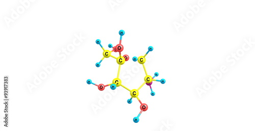 Φωτογραφία Gucosamine molecular structure on white background