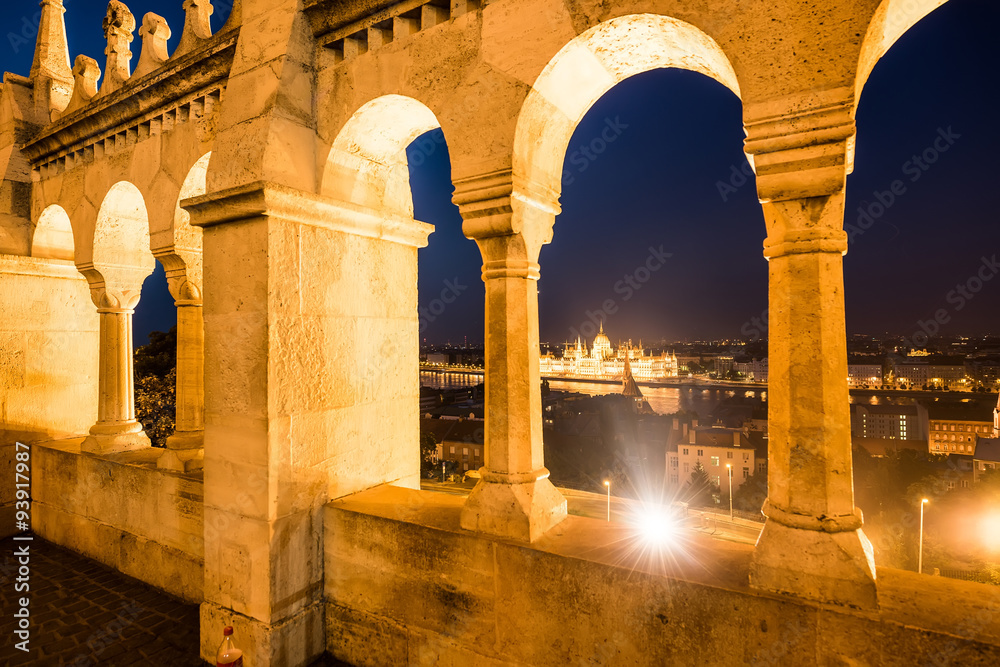 view from bastion archs on Budapest