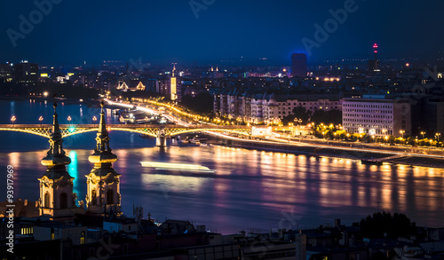 Photography night view on Danube