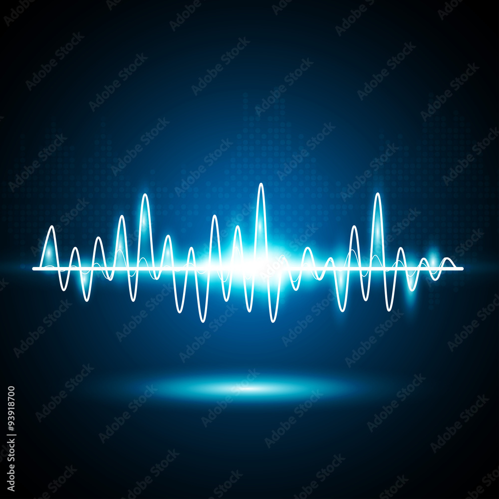 Abstract music waves background