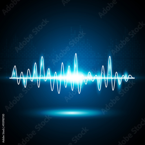 Abstract music waves background