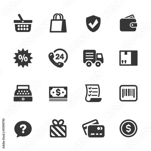 Shopping Icons, Mono Series