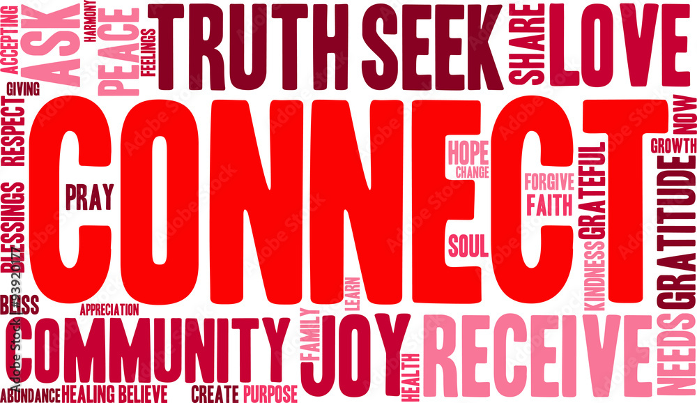 Connect Word Cloud On a White Background. Connect Word Cloud On a White Background.